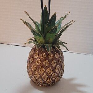 VTG  Pineapple Ornament Figurine Cloisonne Small 4" Ornate 4.5 oz Lovely Gift!